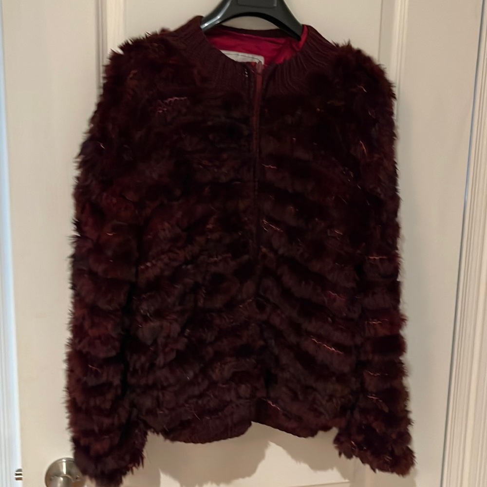 Genuine rabbit fur jacket